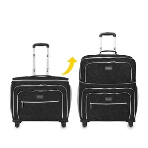 Biaggi Lift Off! Expandable Carry-On to Check-In Rolling Luggage Black